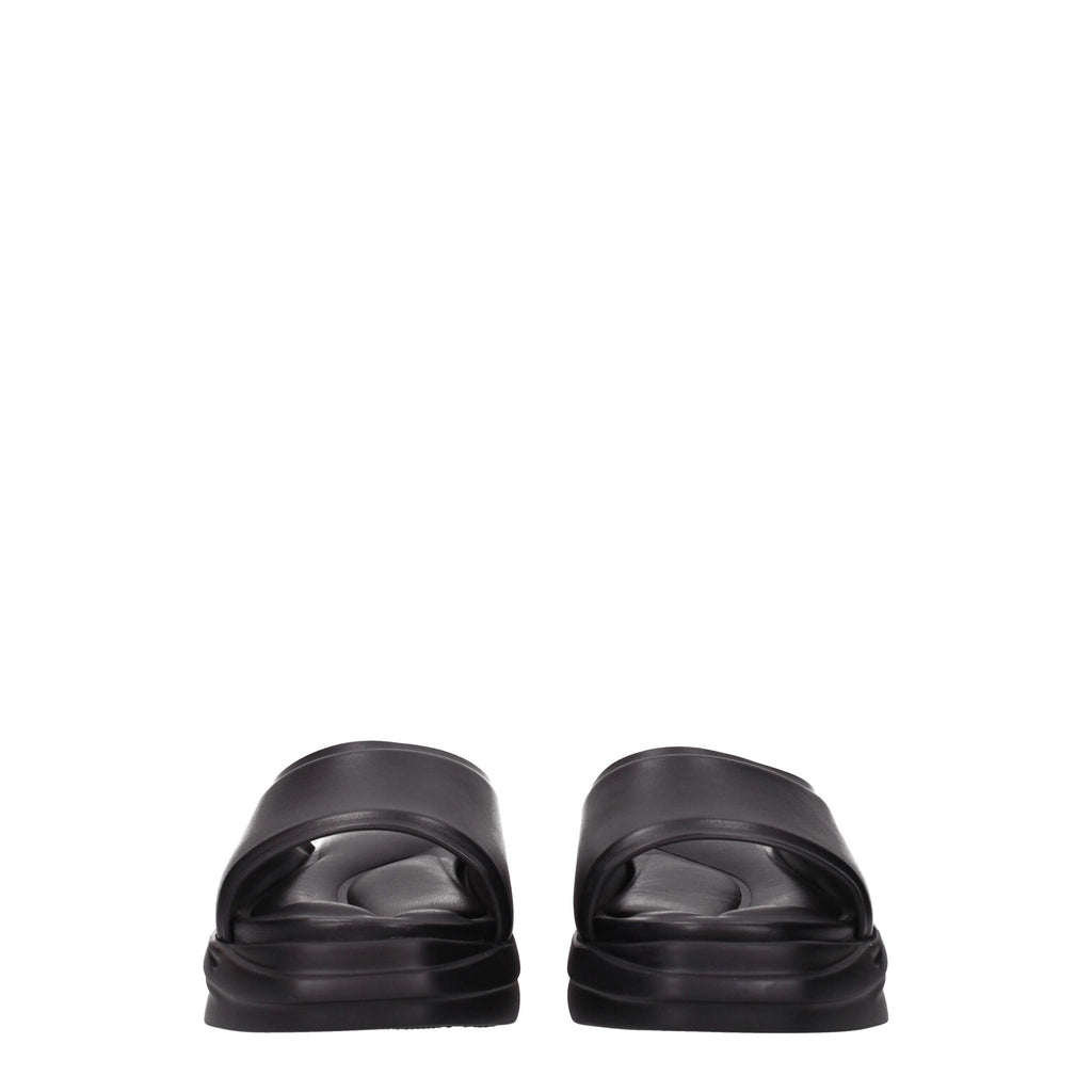 Alyx Elegante Leder-Hausschuhe in Schwarz