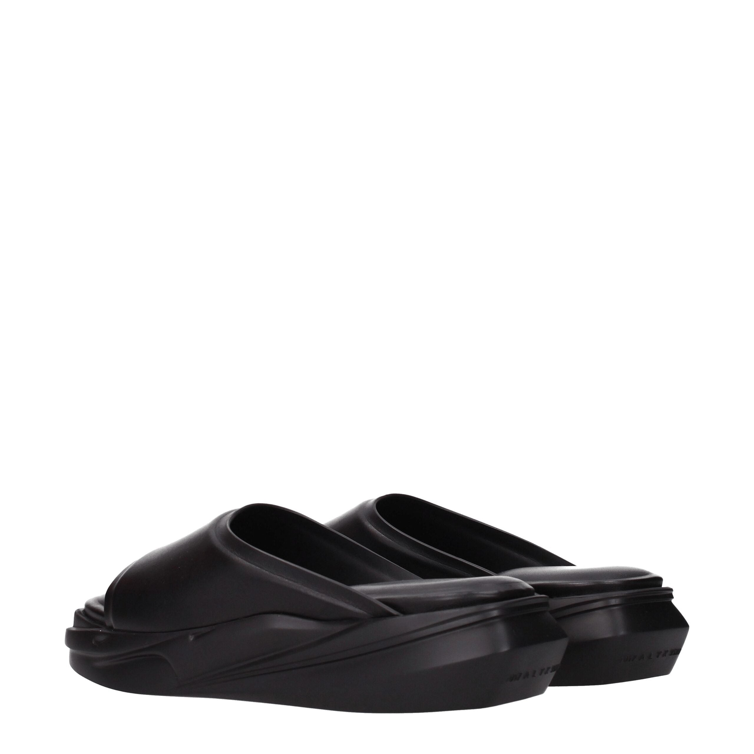 Alyx Elegante Leder-Hausschuhe in Schwarz