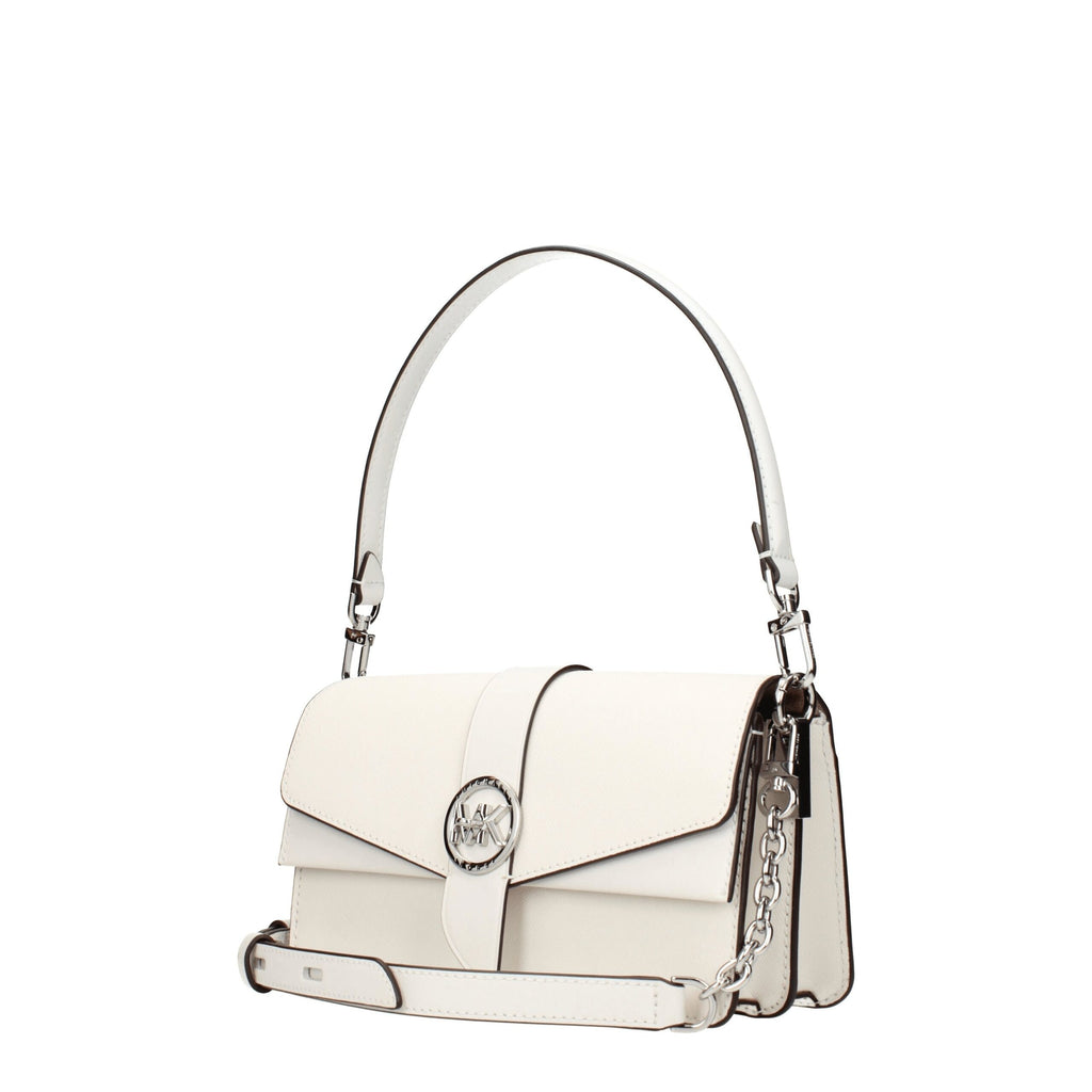 Michael Kors Weiße Lederhandtasche