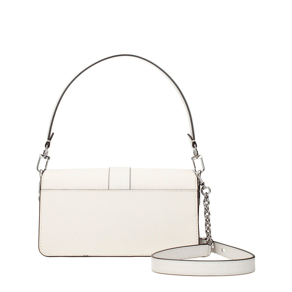 Michael Kors Weiße Lederhandtasche