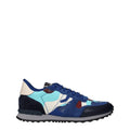 Valentino Garavani Blue Leather Sporty Sneakers