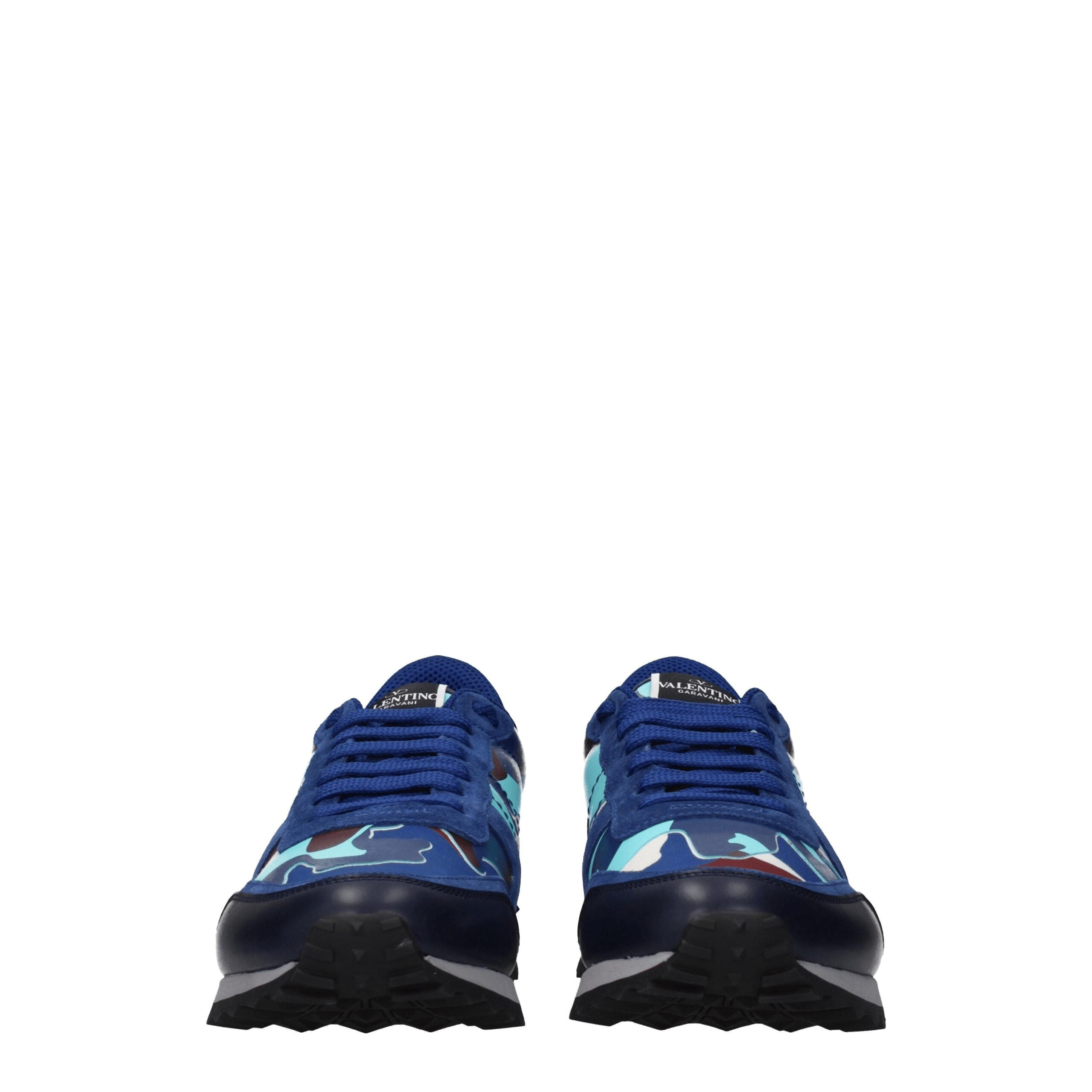 Valentino Garavani Blue Leather Sporty Sneakers
