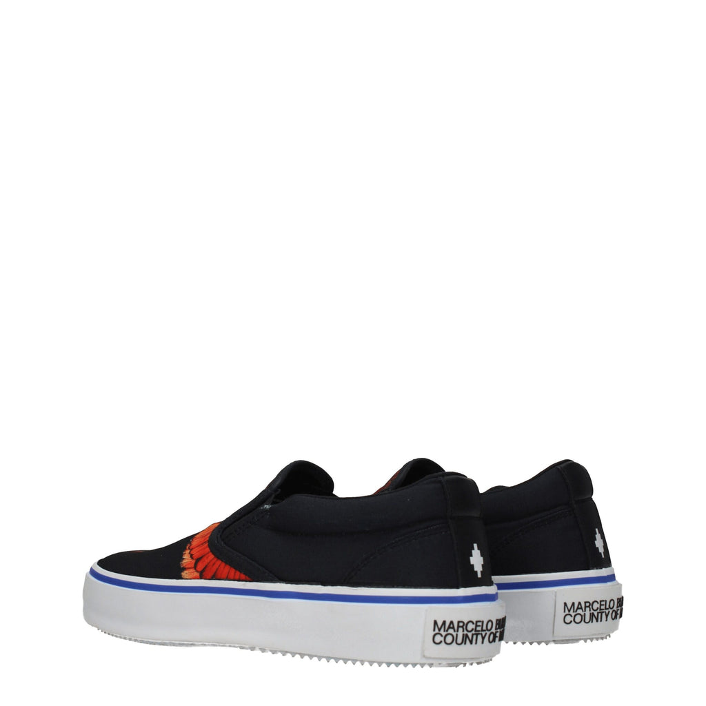 Marcelo Burlon Slipper aus schwarzem Stoff