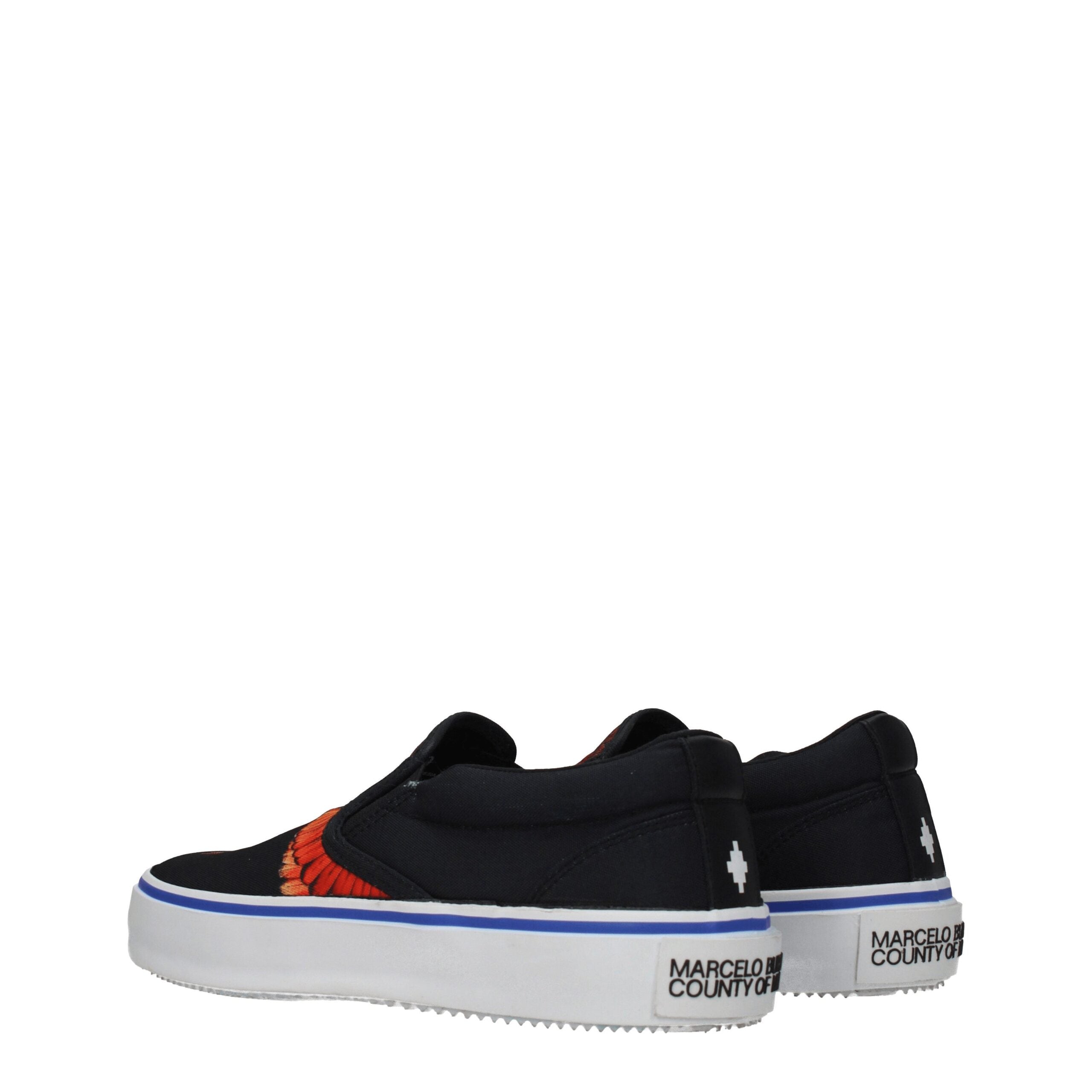 Marcelo Burlon Slipper aus schwarzem Stoff