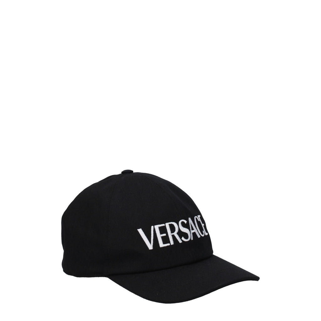 Versace Schwarze Baumwoll-Kappe (Baseball-Mütze)