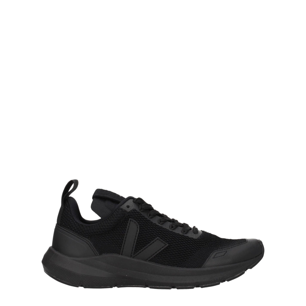Veja Schwarzer Stoff Sportliche Turnschuhe