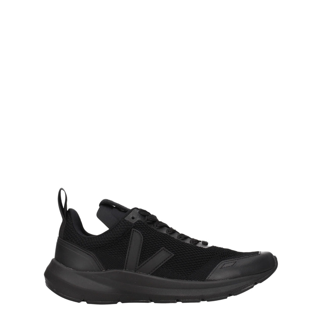 Veja Schwarzer Stoff Sportliche Turnschuhe