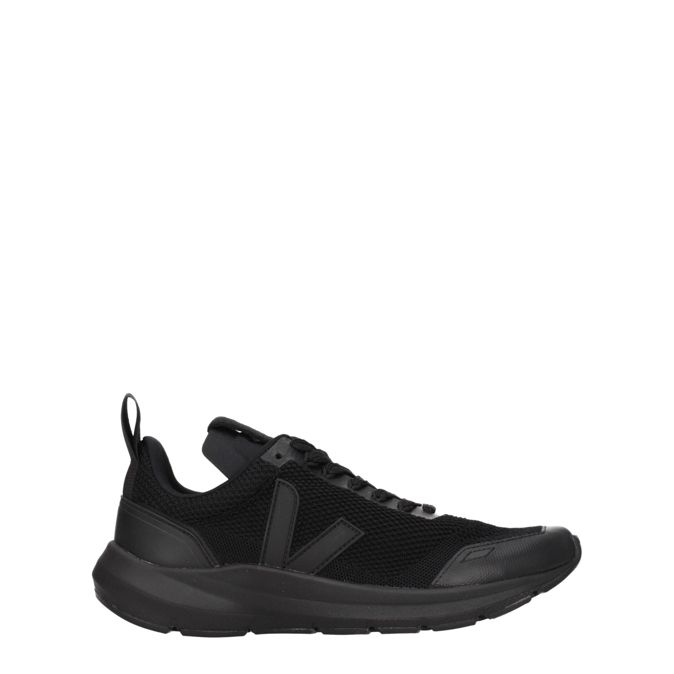 Veja Schwarzer Stoff Sportliche Turnschuhe