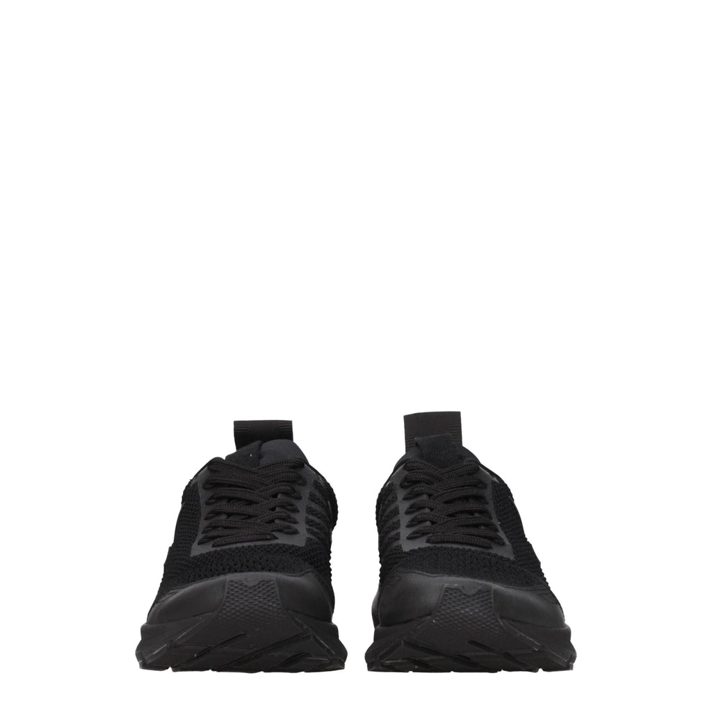 Veja Schwarzer Stoff Sportliche Turnschuhe