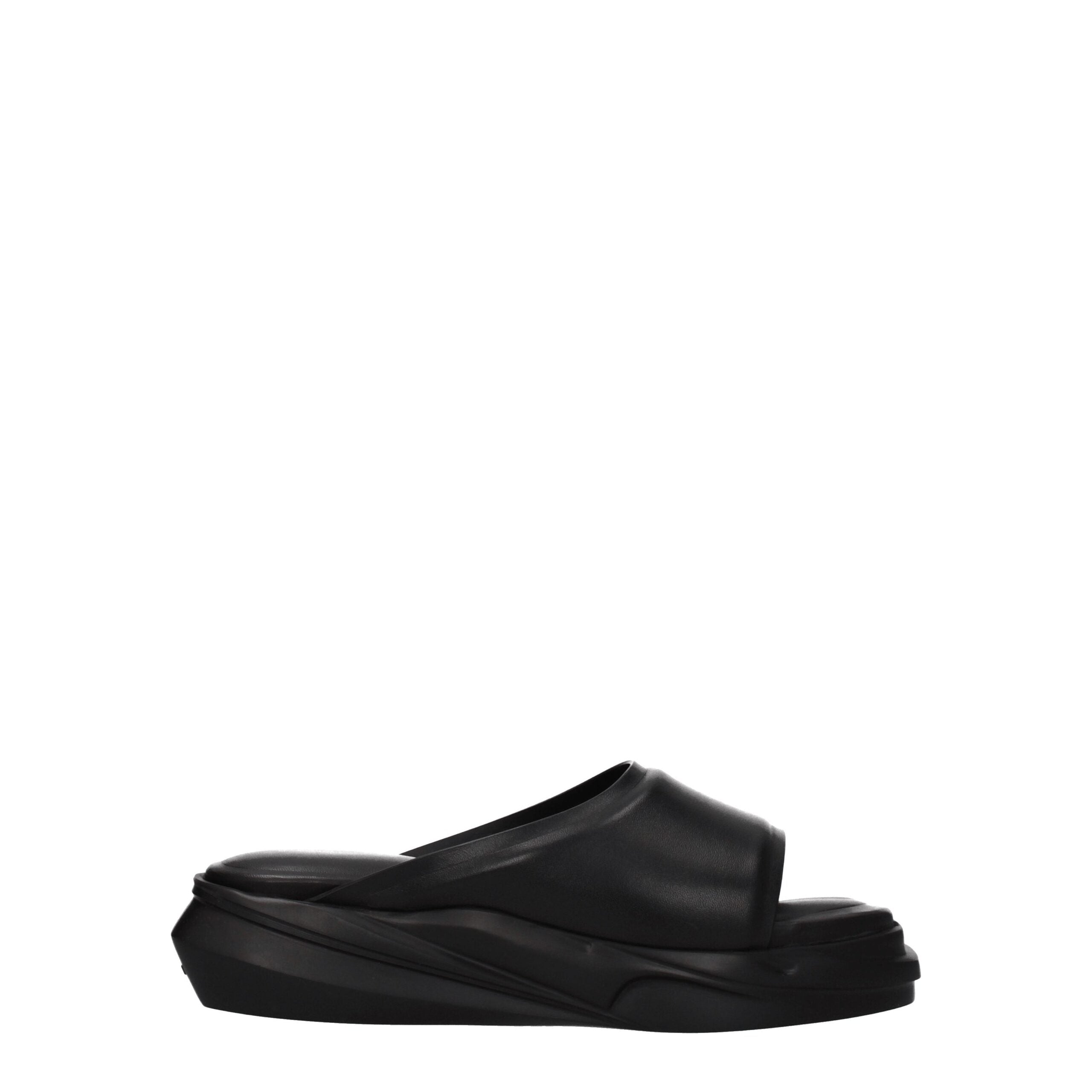 Alyx Elegante Leder-Hausschuhe in Schwarz
