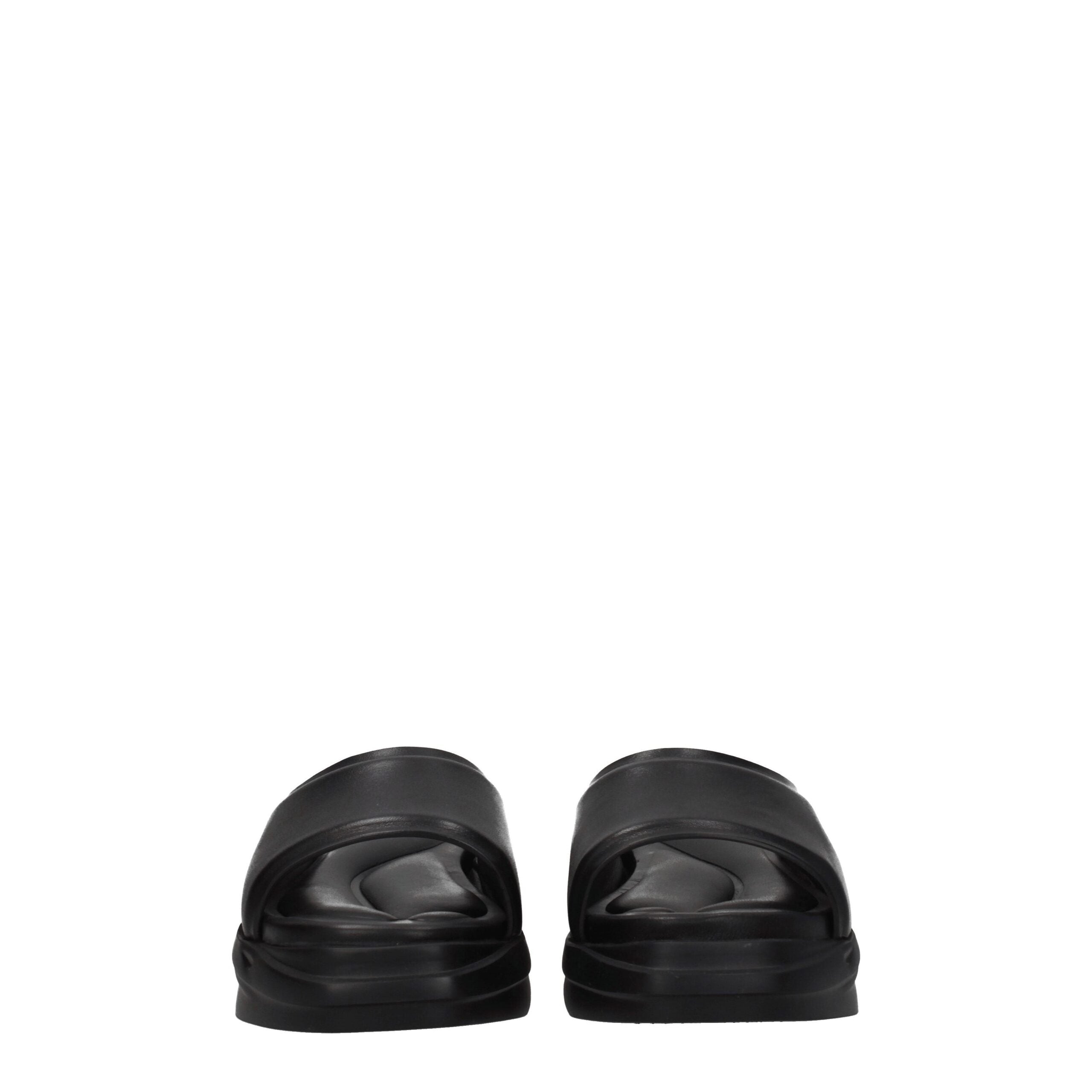 Alyx Elegante Leder-Hausschuhe in Schwarz