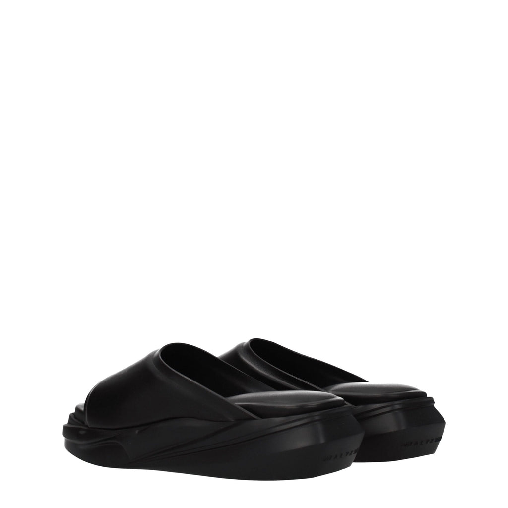 Alyx Elegante Leder-Hausschuhe in Schwarz