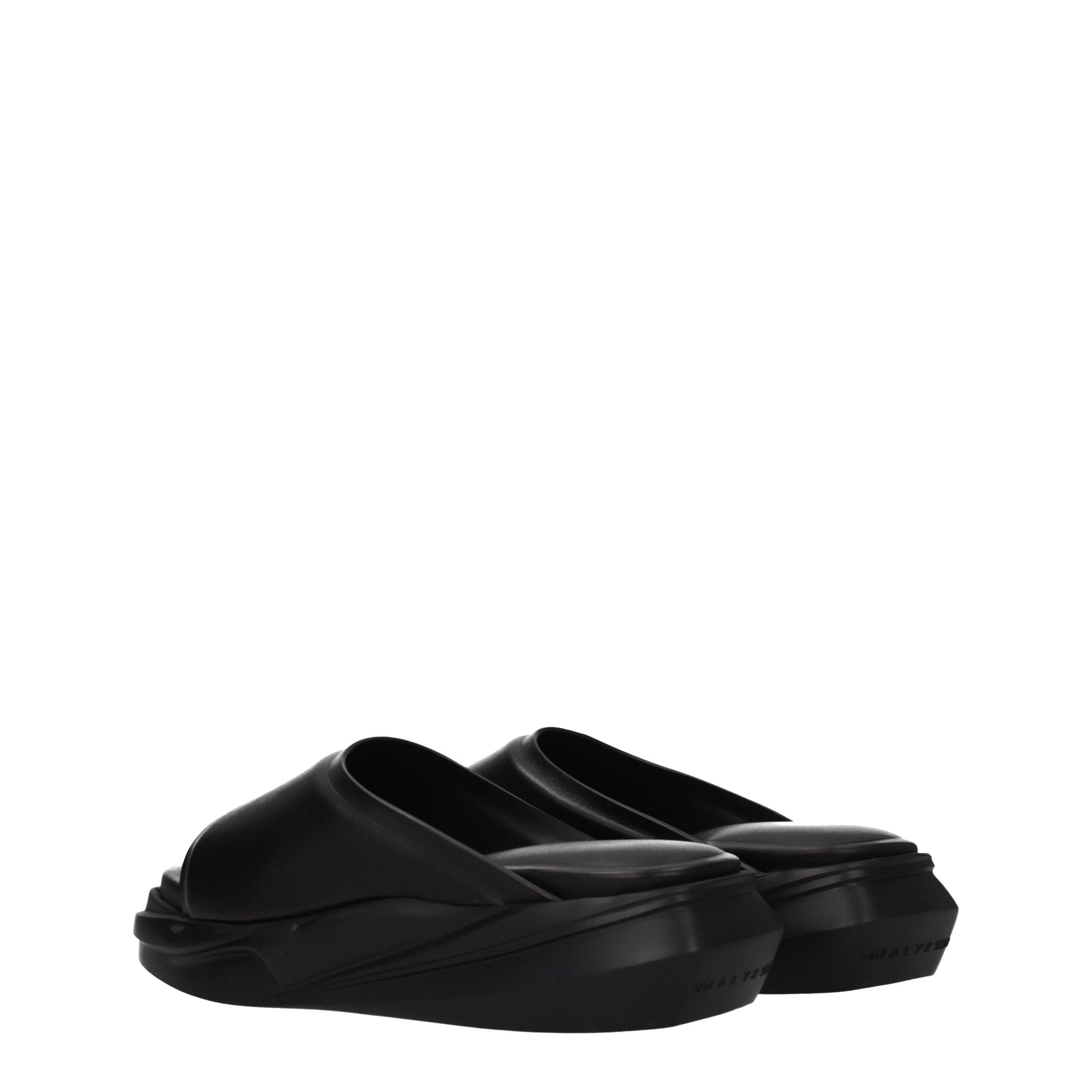 Alyx Elegante Leder-Hausschuhe in Schwarz