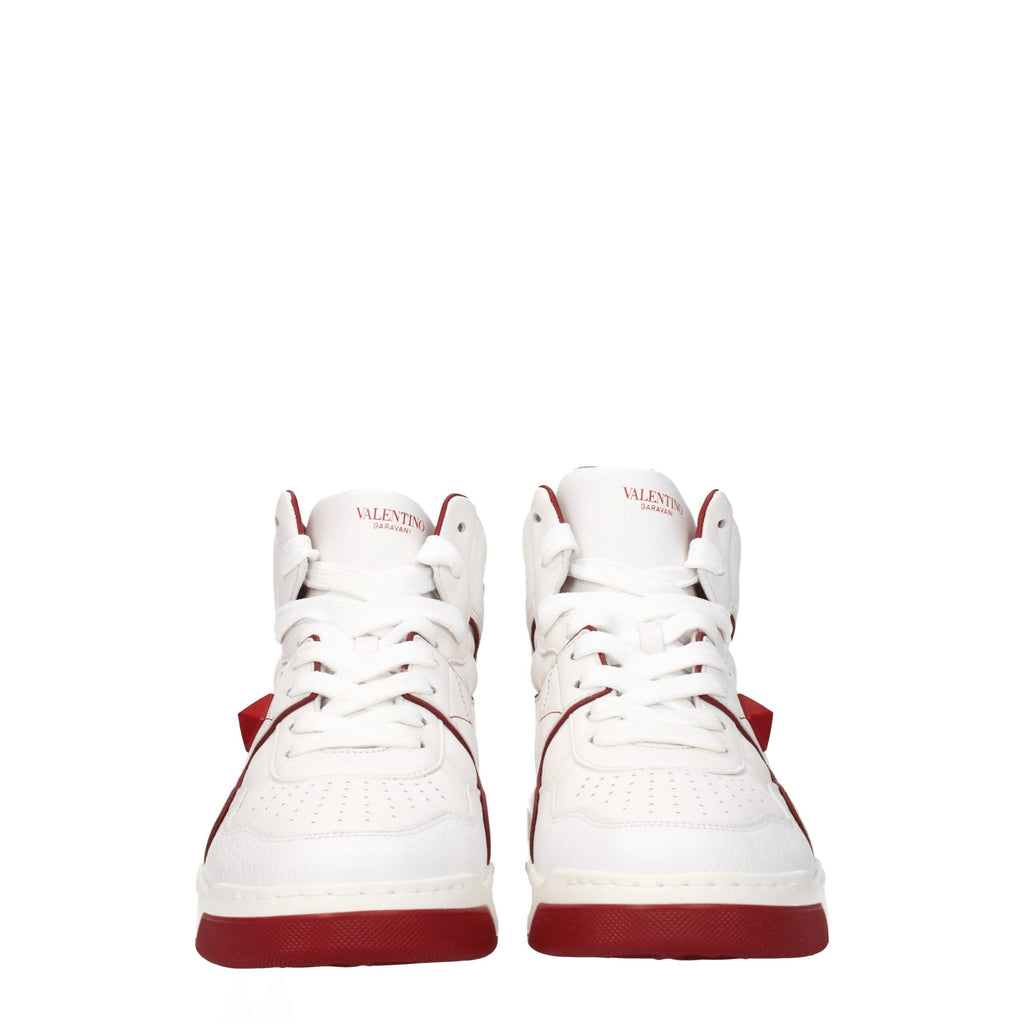 Valentino Garavani Weiße High-Top-Sneaker aus Leder