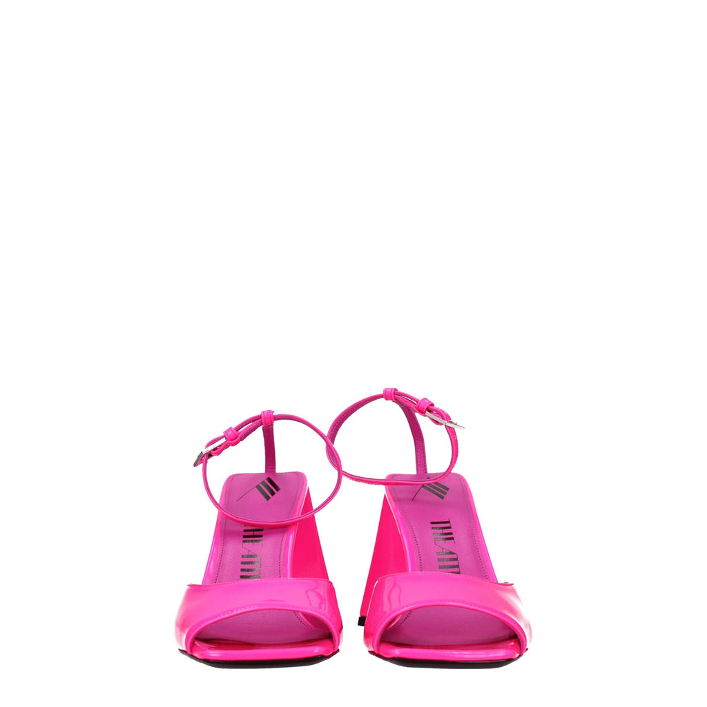 The Attico Pink Leather Stiletto Sandals