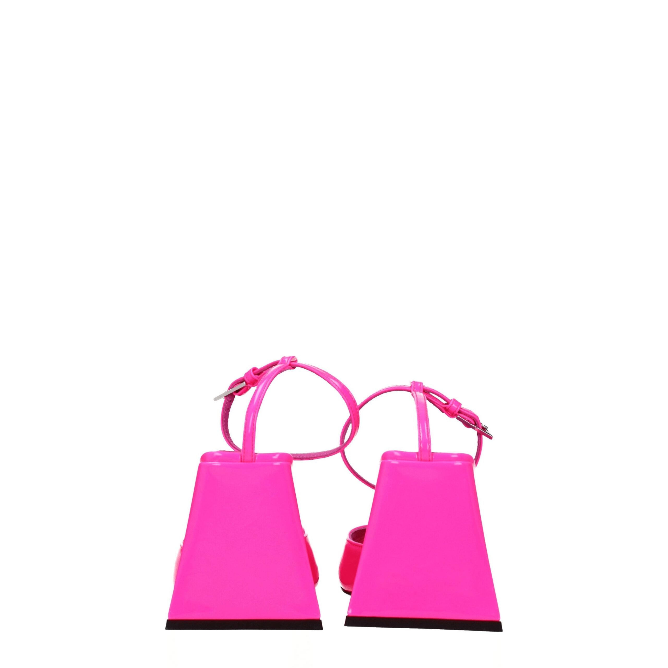 The Attico Pink Leather Stiletto Sandals