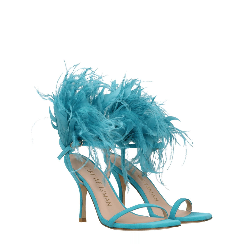 Stuart Weitzman Green Leather Stiletto Sandals