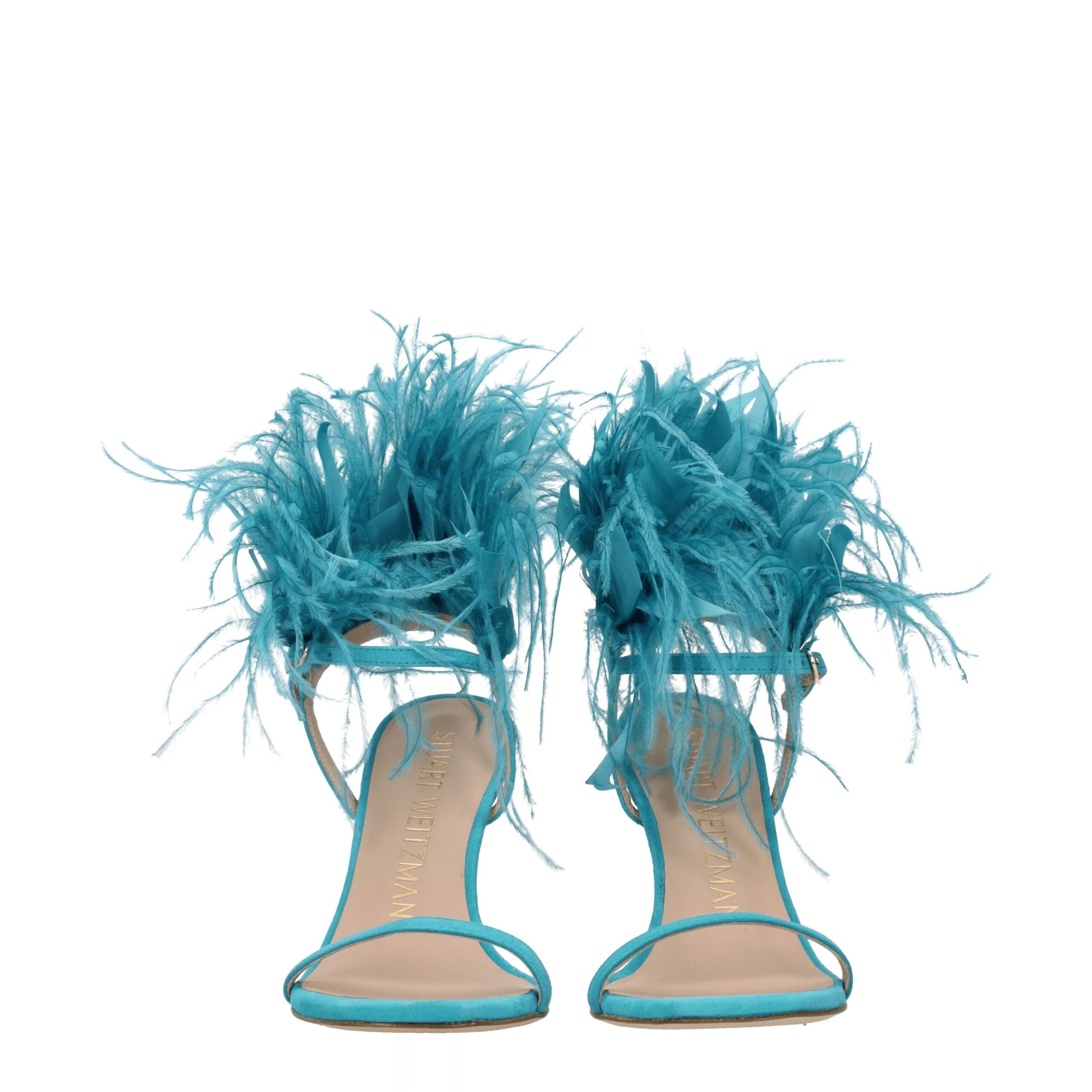 Stuart Weitzman Green Leather Stiletto Sandals