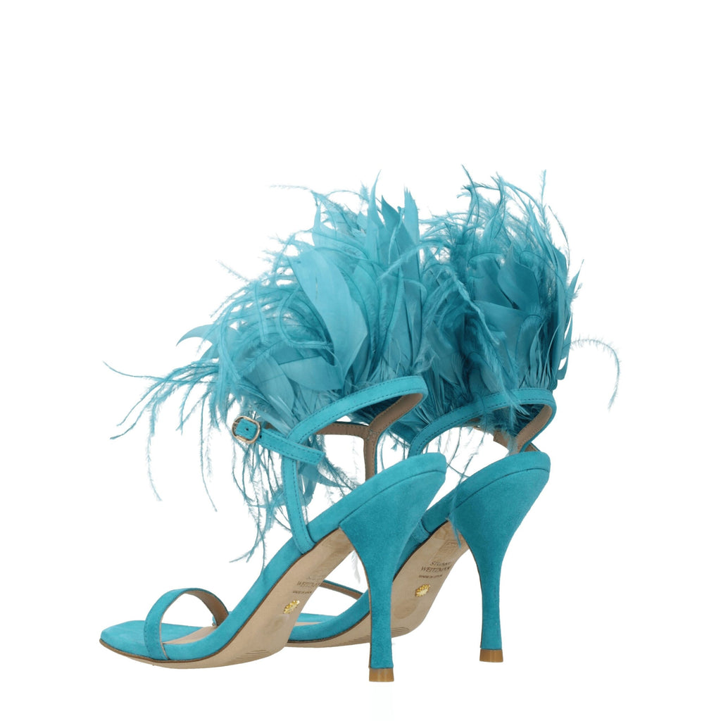 Stuart Weitzman Green Leather Stiletto Sandals