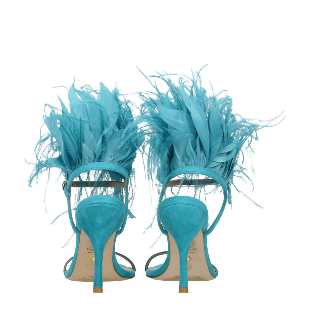 Stuart Weitzman Green Leather Stiletto Sandals