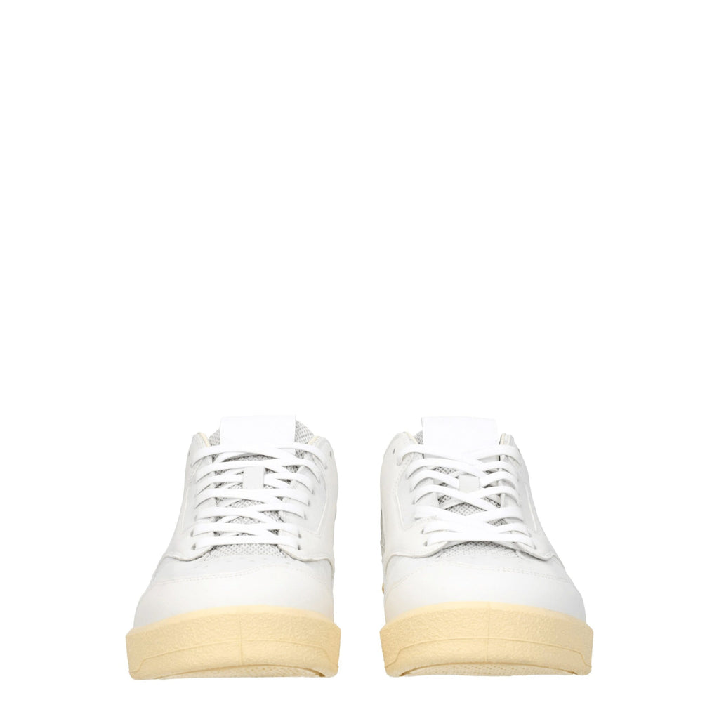Jil Sander White Low-Top Leather Sneakers
