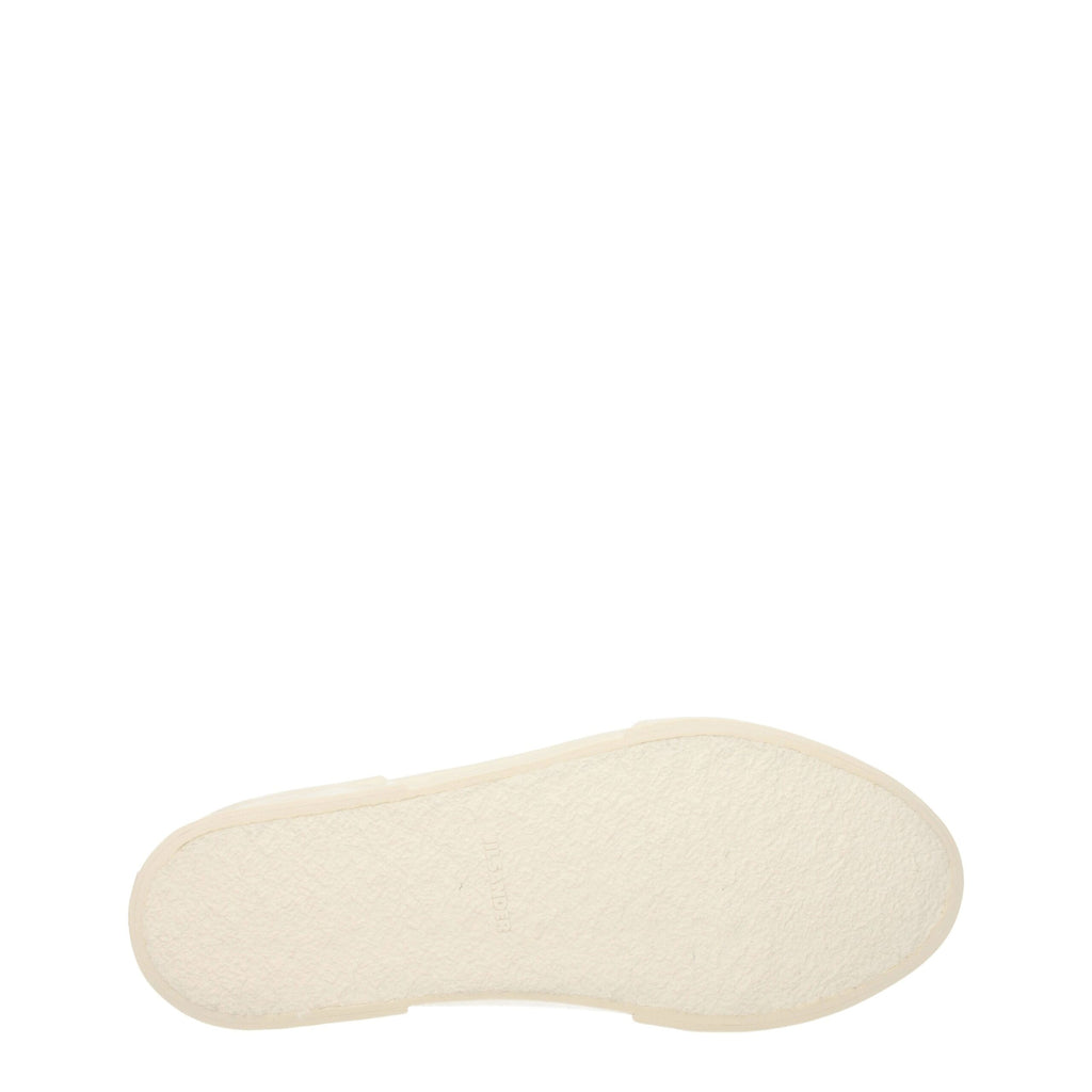 Jil Sander Beigefarbene Stoff-Sneaker mit niedrigem Schaft