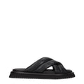 Dolce & Gabbana Schwarze Leder-Hausschuhe