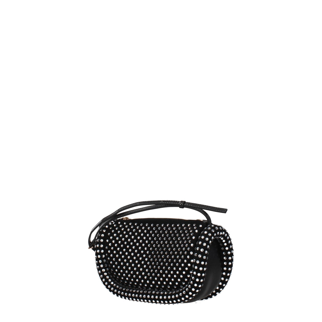 Jw Anderson Schwarze Leder-Umhängetasche
