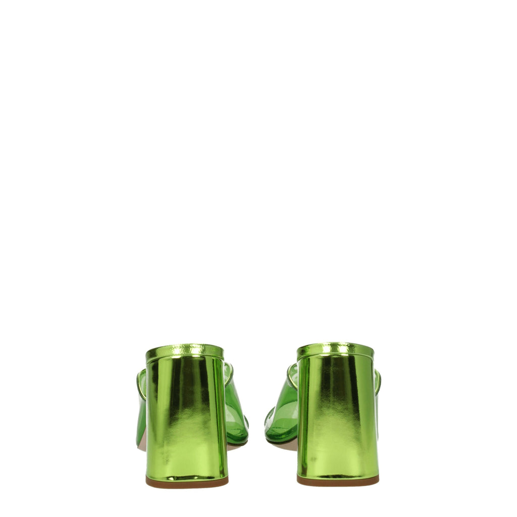 Miu Miu Grüne Plexiglas-Plateau-Sandalen