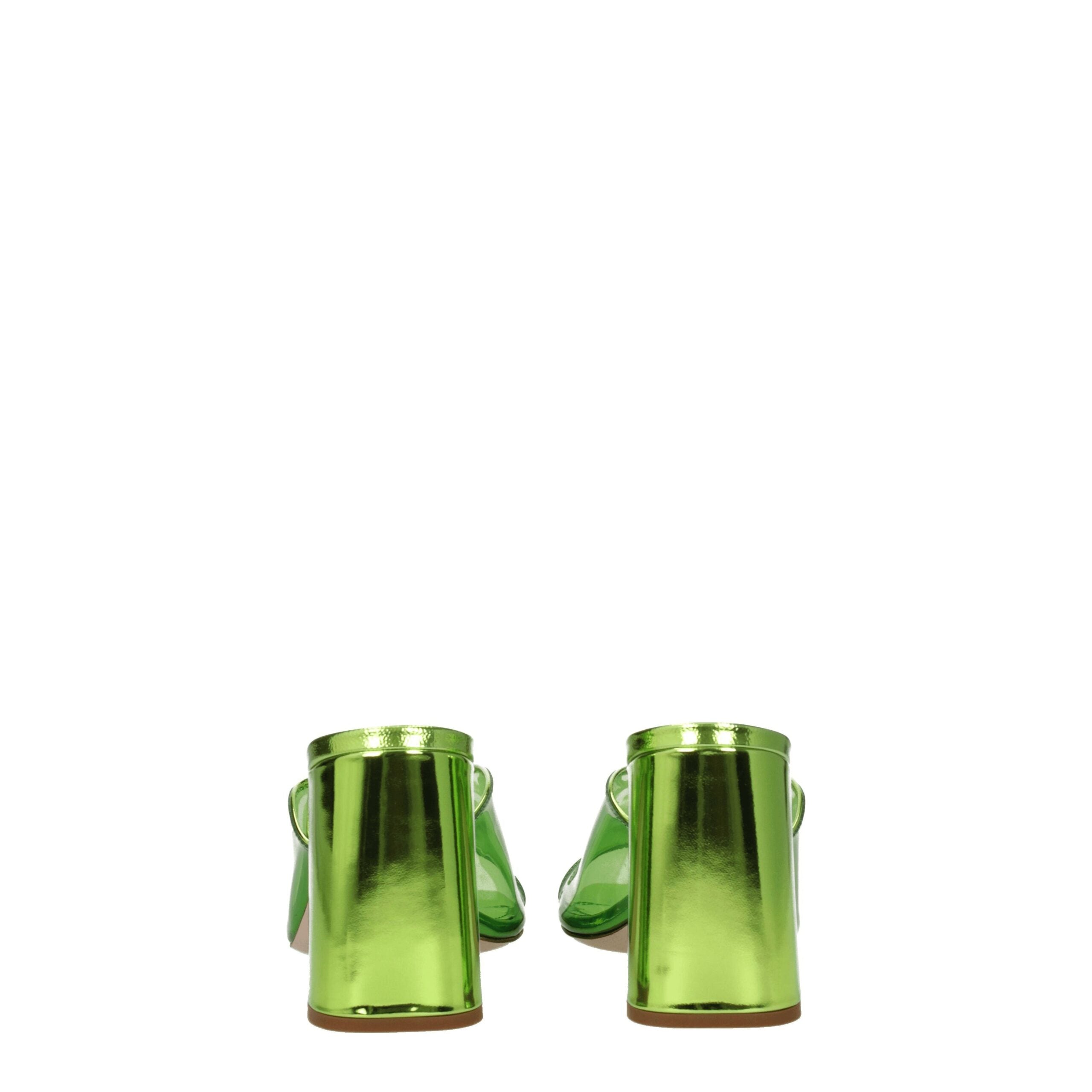 Miu Miu Grüne Plexiglas-Plateau-Sandalen