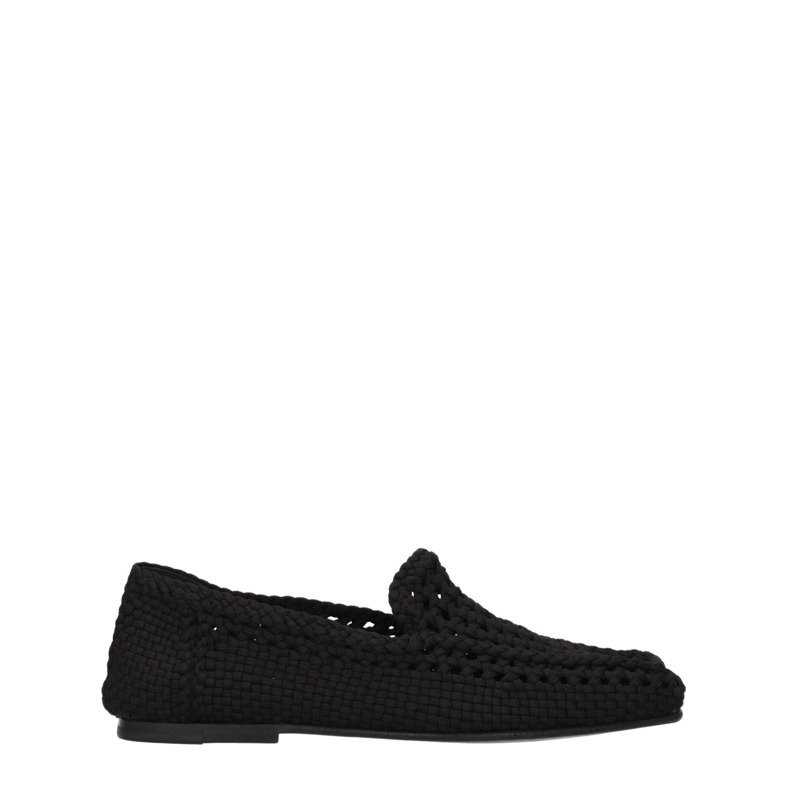 Dolce & Gabbana black fabric slippers