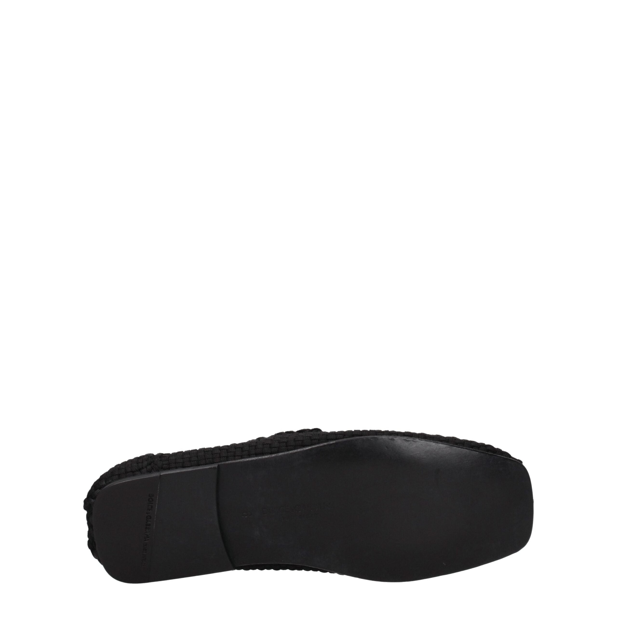 Dolce & Gabbana black fabric slippers