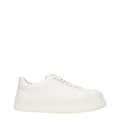 Jil Sander Weiße Plateau-Sneakers aus Stoff