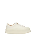Jil Sander Weiße Plateau-Sneakers aus Stoff