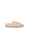 Jil Sander Rosa Leder-Hausschuhe