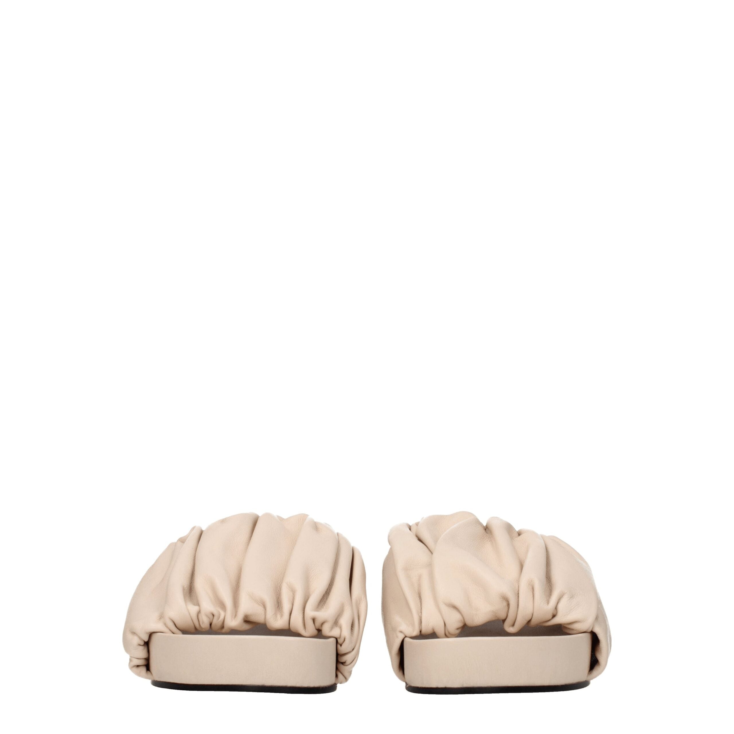 Jil Sander Rosa Leder-Hausschuhe