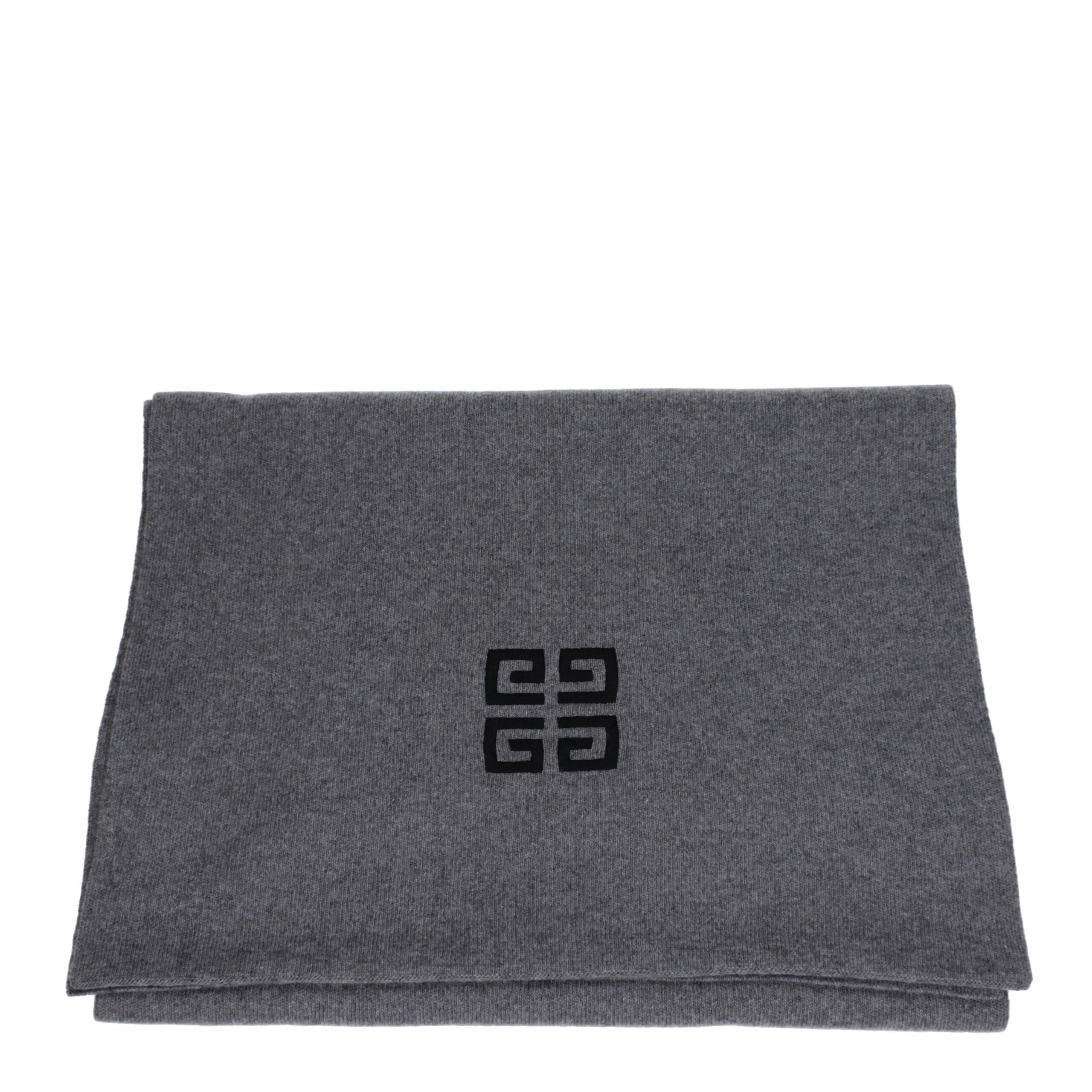 Givenchy Elegant Gray Wool Scarf