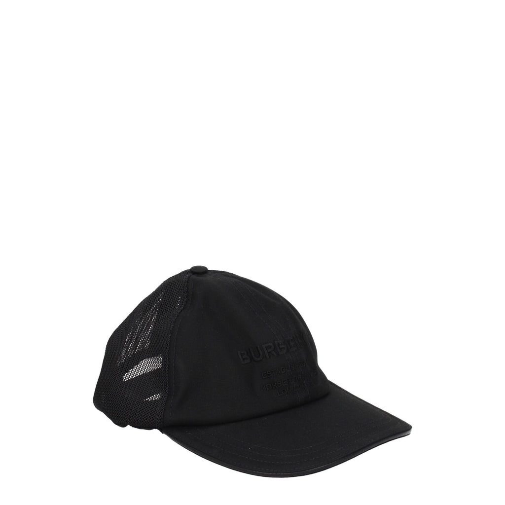 Burberry Black Cotton Baseball Cap