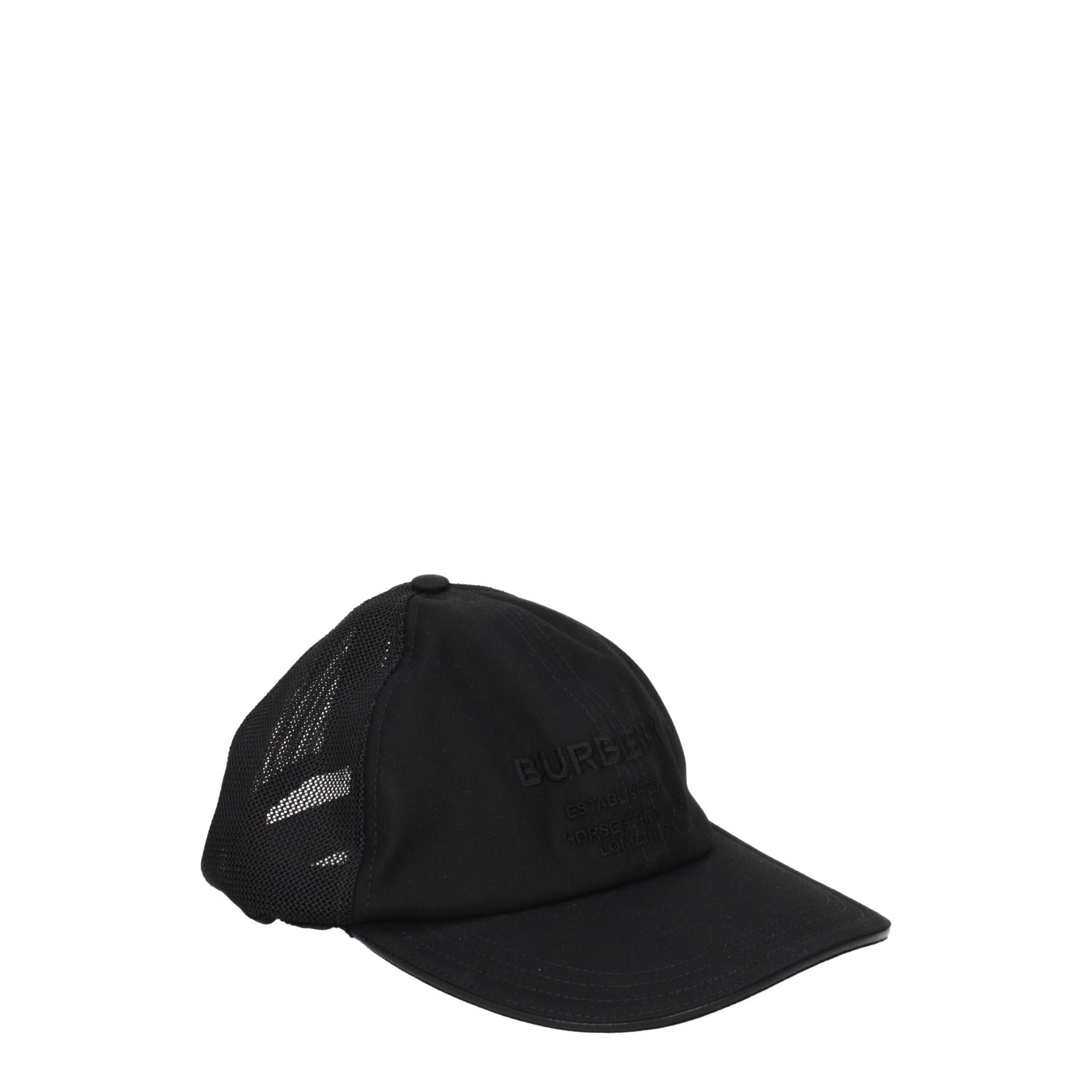 Burberry Black Cotton Baseball Cap