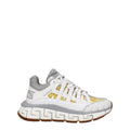 Versace Weißer Stoff Sportliche Turnschuhe