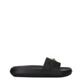 Versace Leder-Hausschuhe in Schwarz