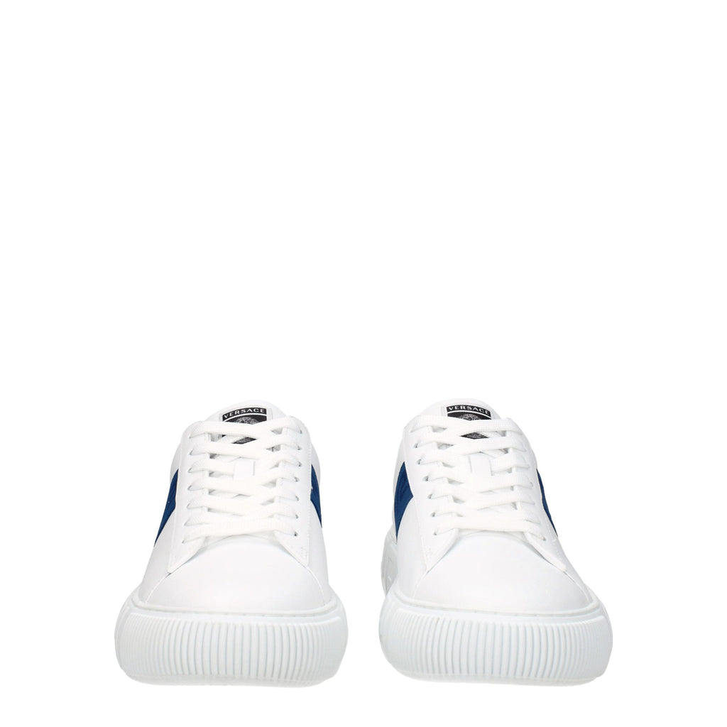 Versace White Low-Top Leather Sneakers