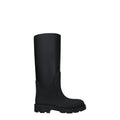 Burberry Schwarze Regenstiefel aus Baumwolle