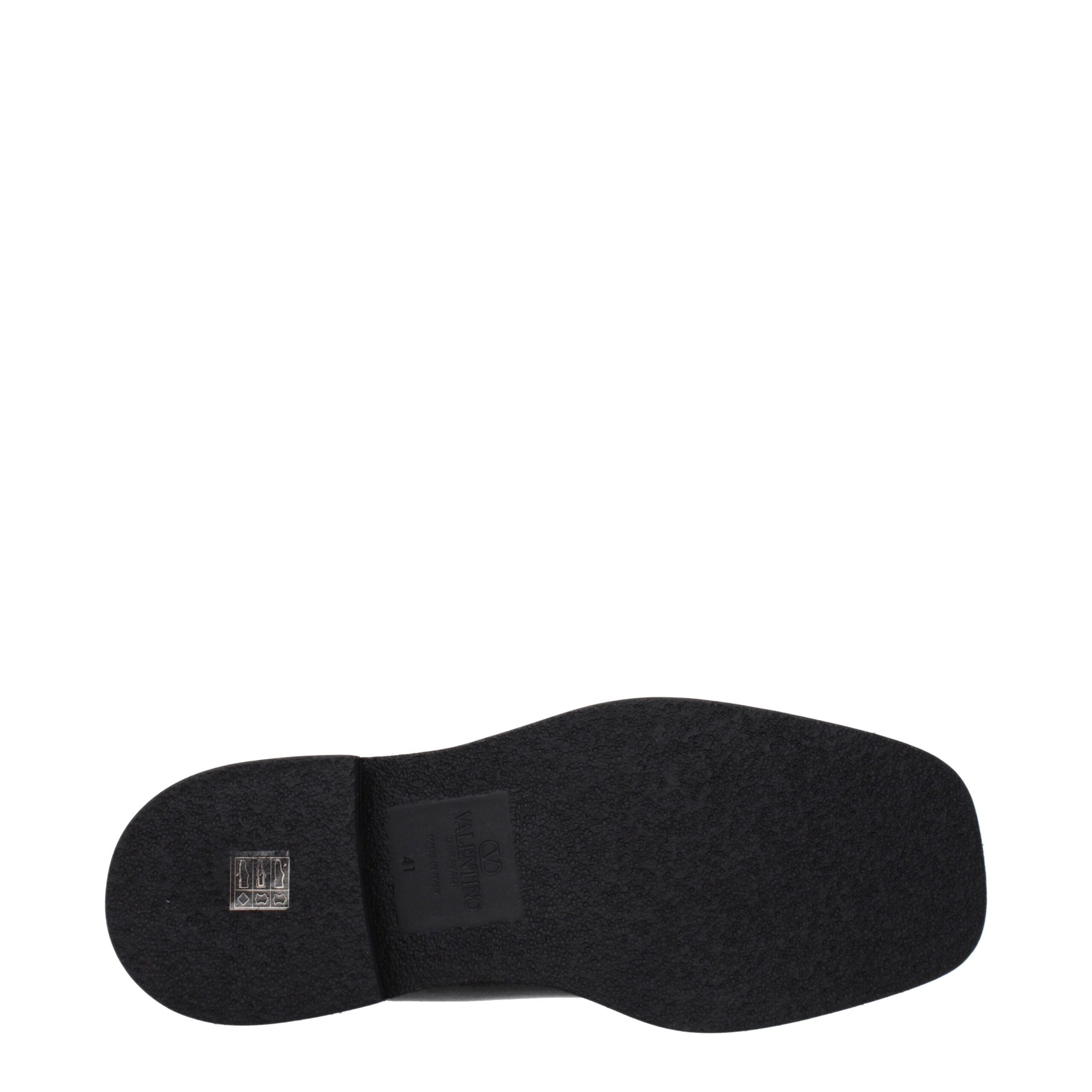 Valentino Garavani Schwarze Lederstiefeletten