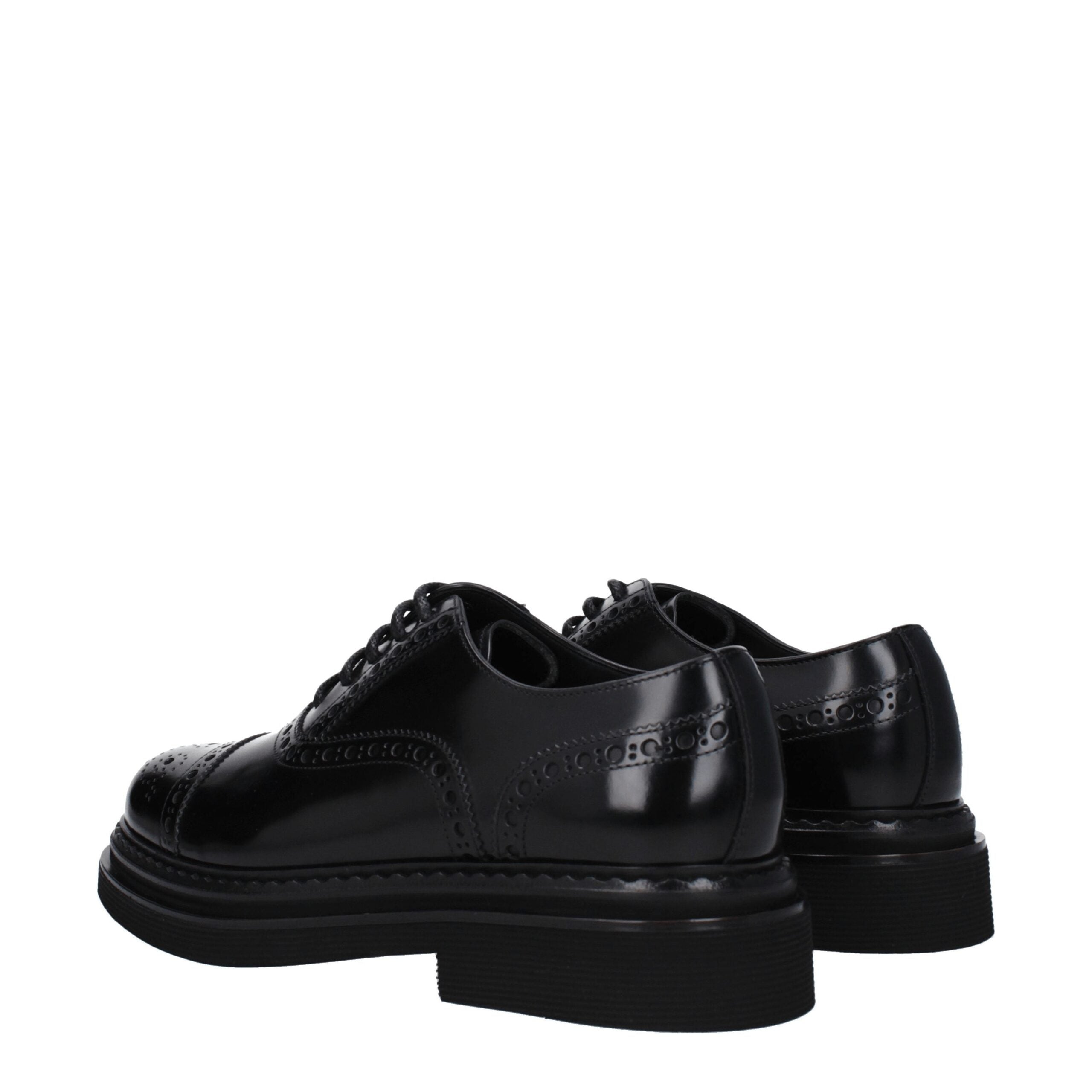 Dolce & Gabbana Black Leather Oxfords and Derbies