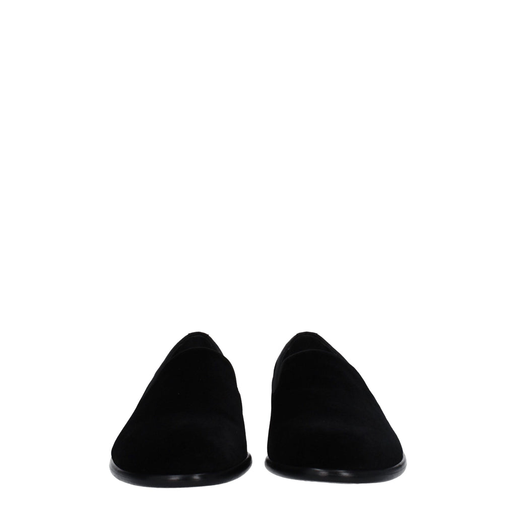 Dolce & Gabbana Slipper aus schwarzem Samt