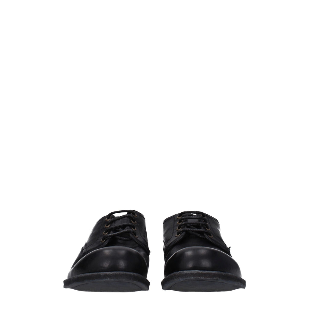 Dolce & Gabbana Schwarze Leder Oxfords und Derbies
