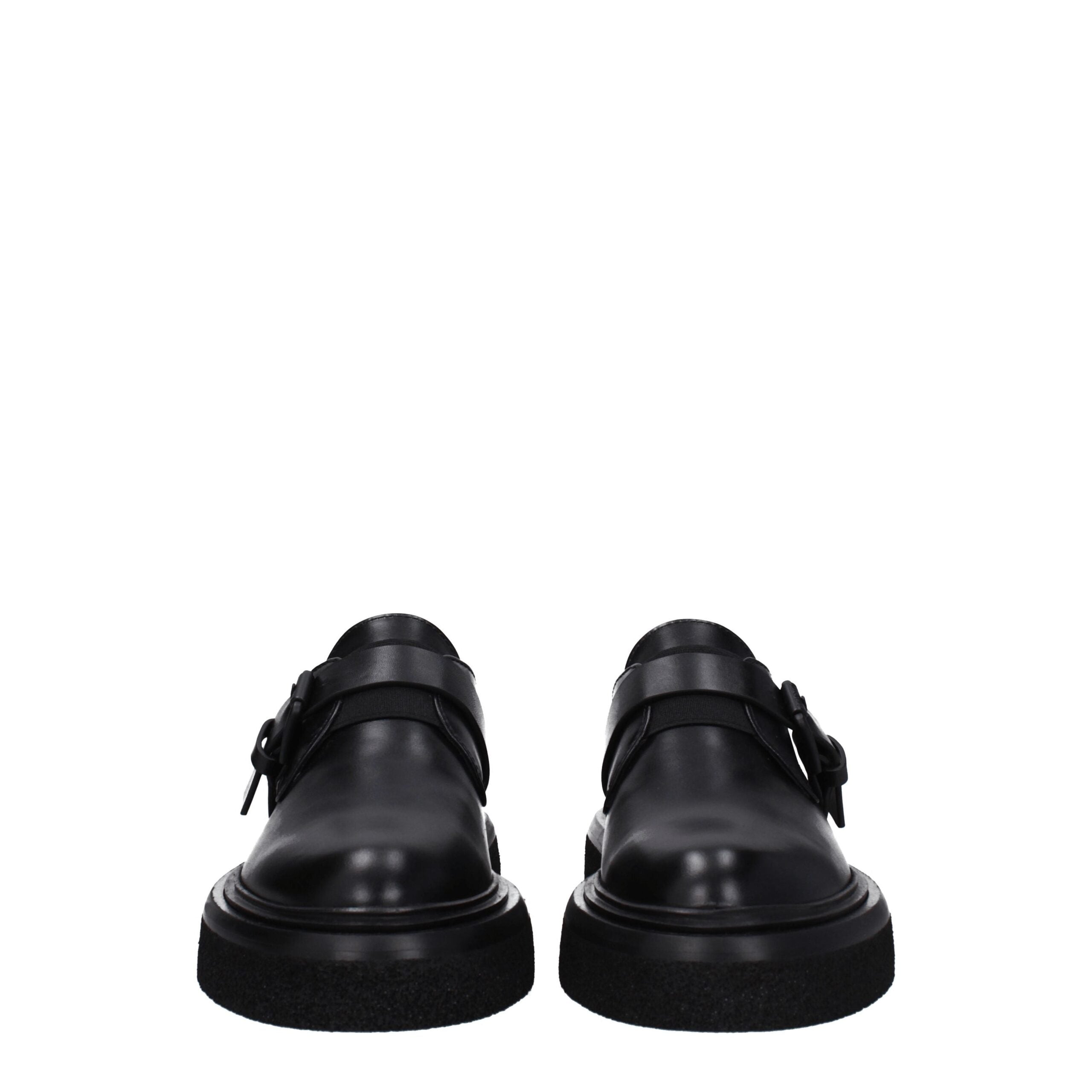 Max Mara Schwarze Leder Oxfords und Derbies