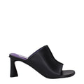 Stella McCartney Schwarze Leder-Stilettosandalen