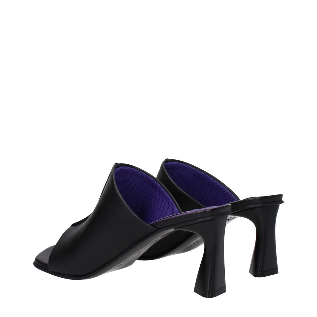 Stella McCartney Schwarze Leder-Stilettosandalen